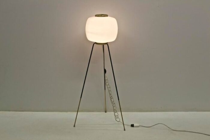 vintage italian floor lamp in the style of stilnovo 1950s 4777