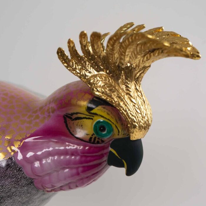 vintage italian mangani oggetti cockatoo parrot sculpture 5201