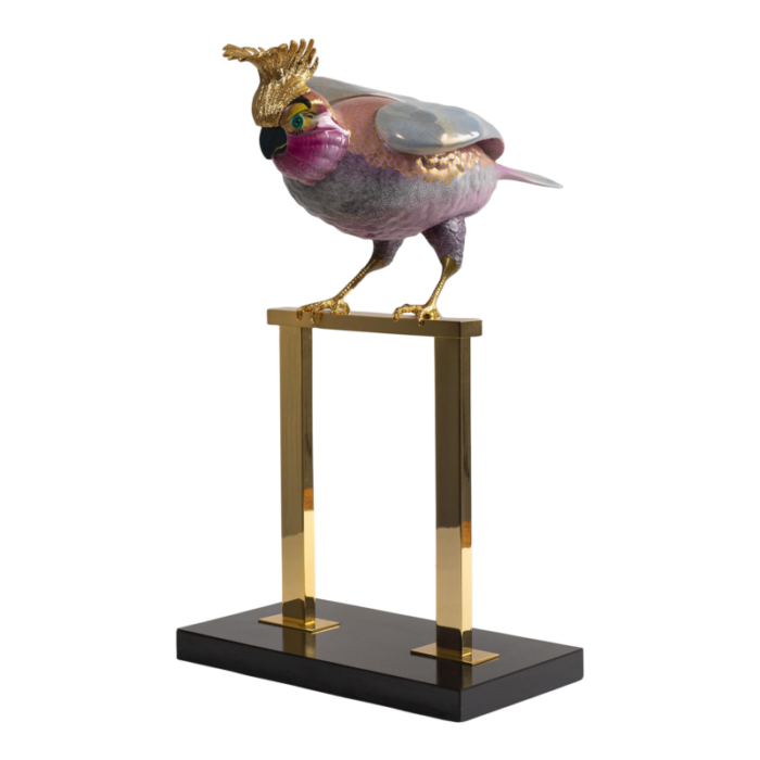 vintage italian mangani oggetti cockatoo parrot sculpture 9449