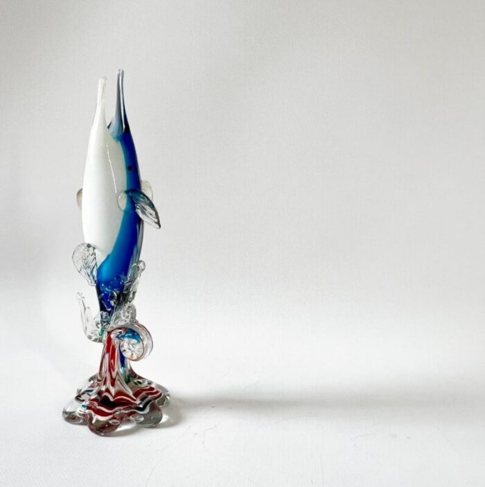 vintage italian murano glass swordfish stem vase 1960 3955