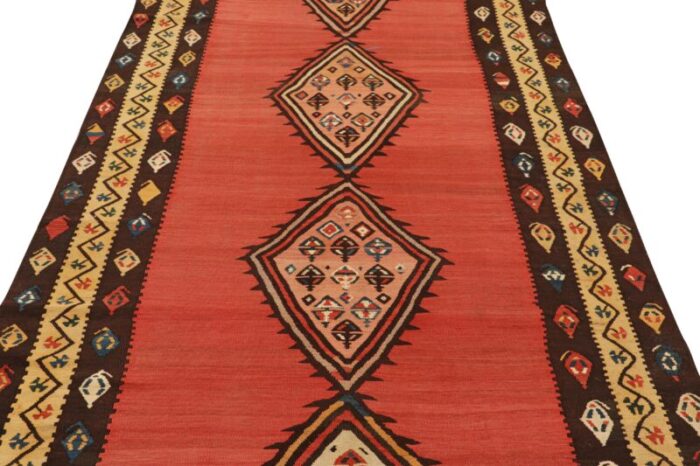 vintage kilim runner in red open field with medallions from rug and kilim 6011