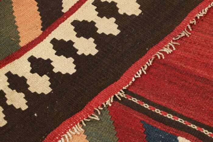 vintage kilim runner in red with geometric medallions from rug and kilim 4324