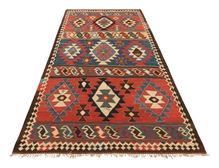 vintage kilim with geometric patterns from rug and kilim 3530