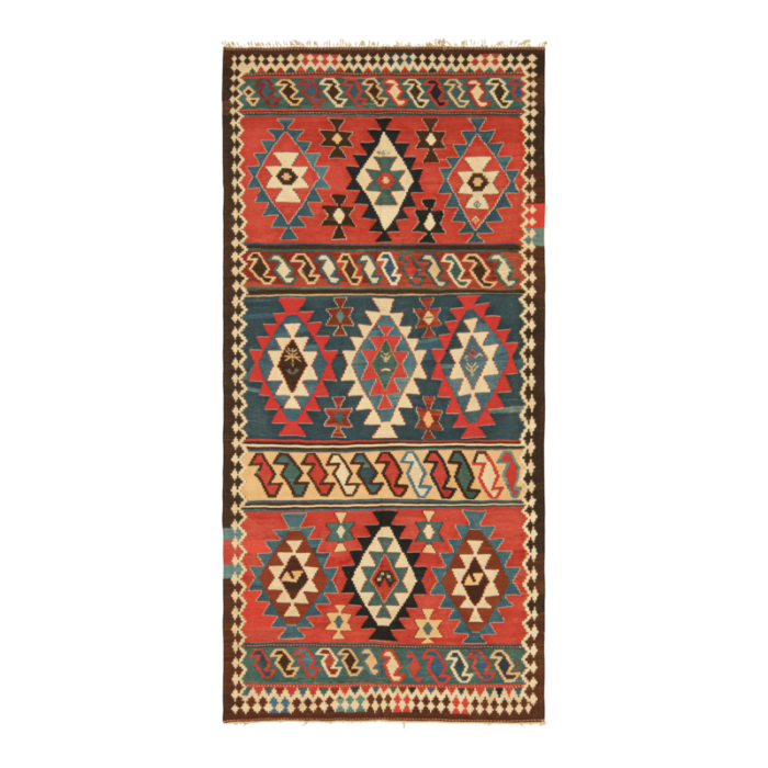 vintage kilim with geometric patterns from rug and kilim 7630