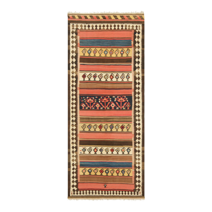 vintage kilim with stripes and geometric patterns from rug and kilim 8517