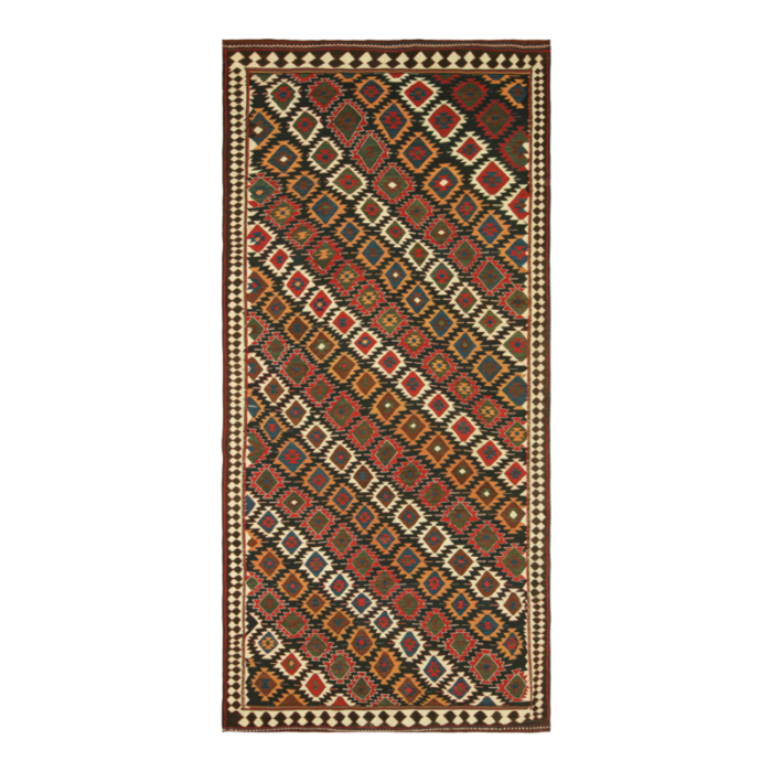 vintage kilim with tribal geometric patterns from rug and kilim 1081