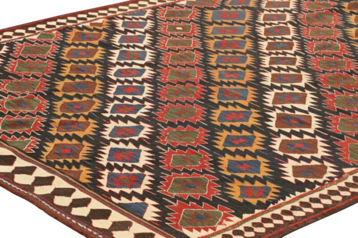 vintage kilim with tribal geometric patterns from rug and kilim 6041