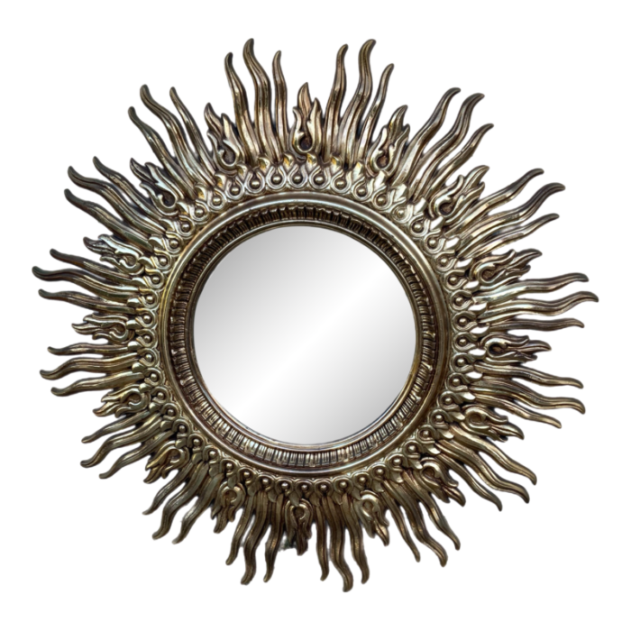 vintage large witchs eye sun starburst mirror 9115