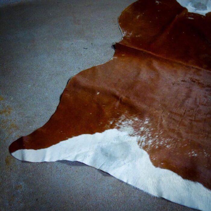 vintage leather cowhide rug 5