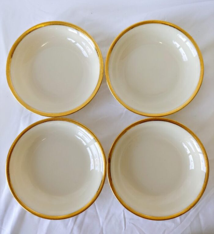 vintage lenox tuxedo dinner plates oval serving bowl and 4 small berry bowls set of 11 1991