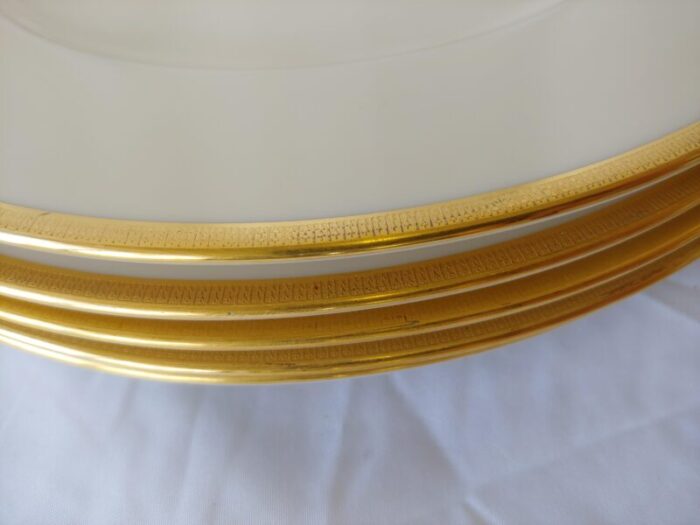 vintage lenox tuxedo dinner plates oval serving bowl and 4 small berry bowls set of 11 9709