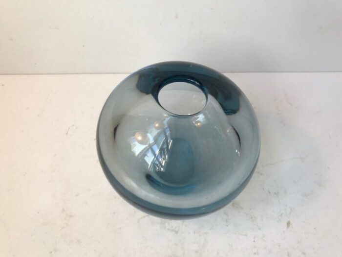 vintage light blue ball vase by per luetken for holmegaard 1960s 3