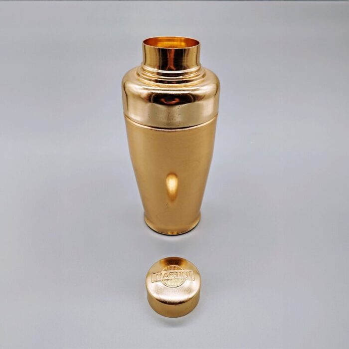 vintage martini cocktail shaker in gold 1960s 2