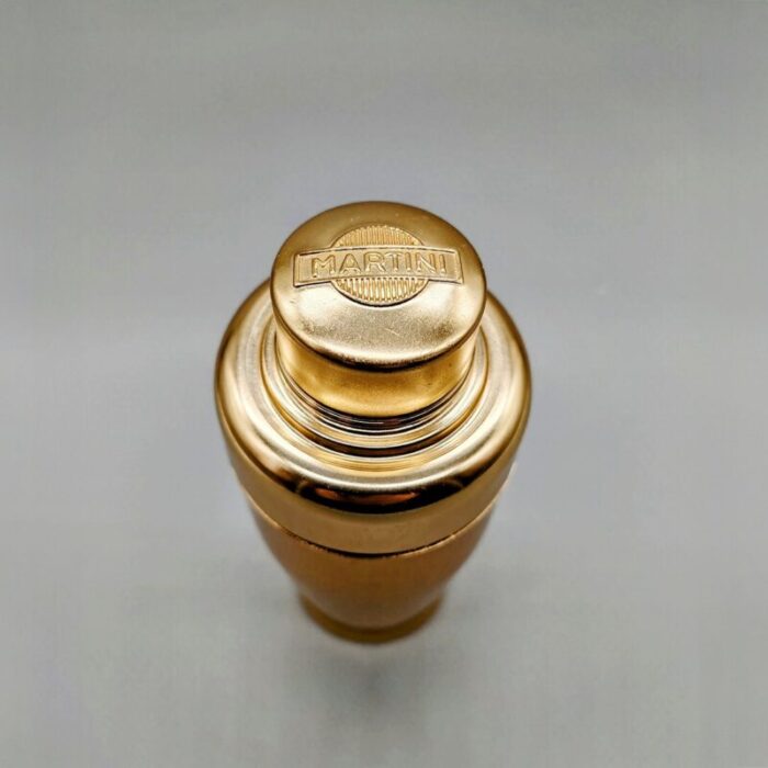 vintage martini cocktail shaker in gold 1960s 4