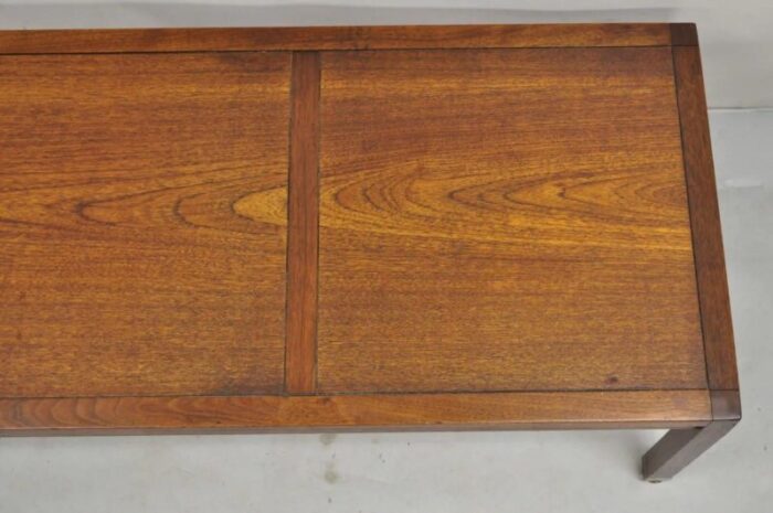 vintage mid century modern teak wood danish style rectangular coffee table 1576