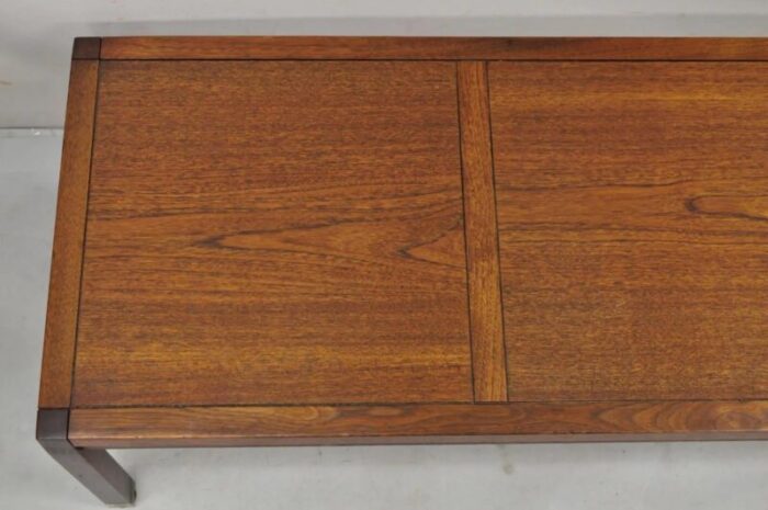 vintage mid century modern teak wood danish style rectangular coffee table 8819