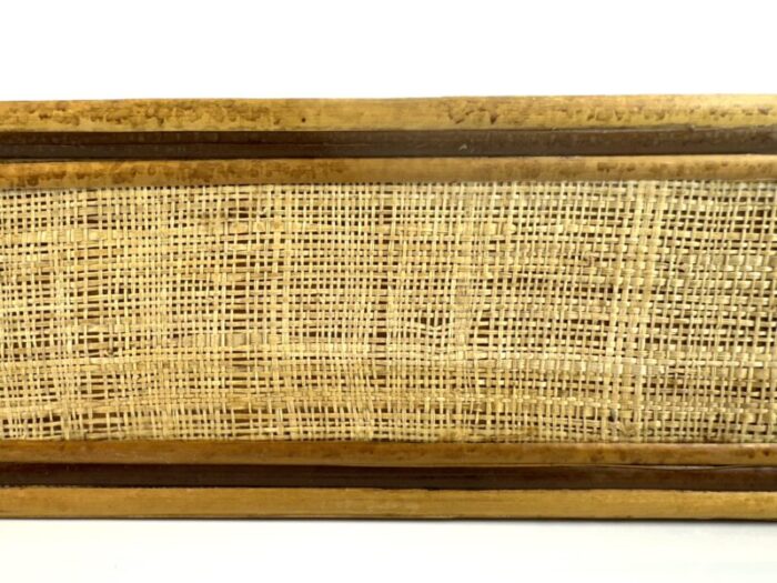 vintage mid century rattan tissue box cover 8697