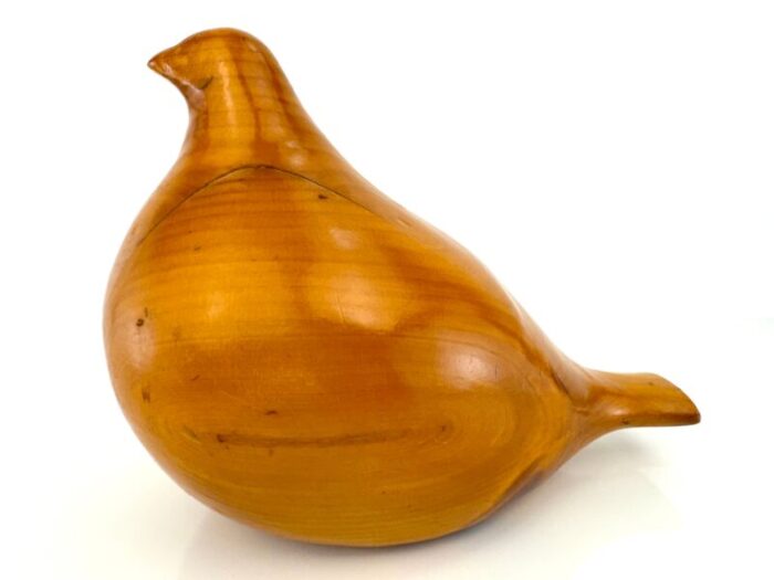 vintage mid century wood hand carved wood bird 2129