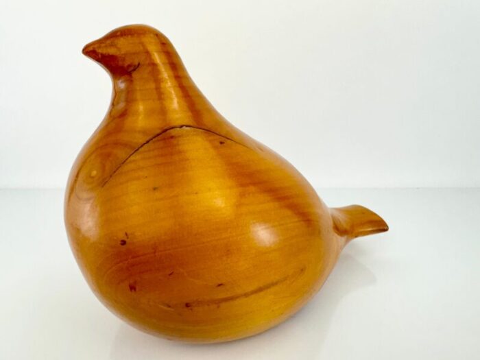 vintage mid century wood hand carved wood bird 7776