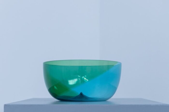 vintage murano glass bowl by tapio wirkkala for venini 1980s 1