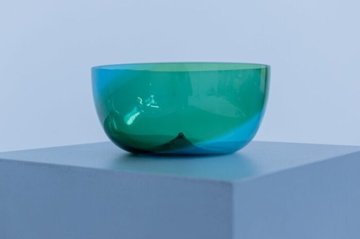 vintage murano glass bowl by tapio wirkkala for venini 1980s 5