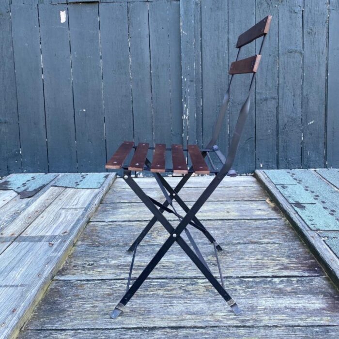 vintage parisian style foldable bistro chairs set of 6 5558