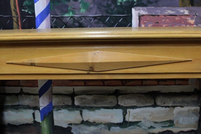 vintage pinewood fireplace mantel 1920s 3