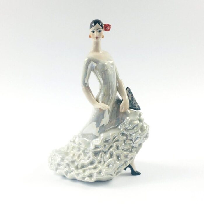 vintage porcelain figurine of flamenco dancer by korosten 1980s 1