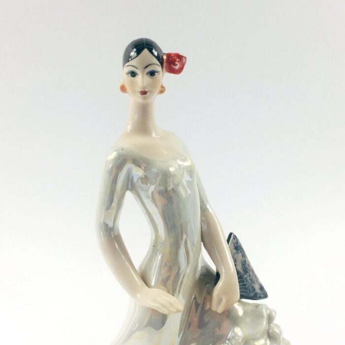 vintage porcelain figurine of flamenco dancer by korosten 1980s 6