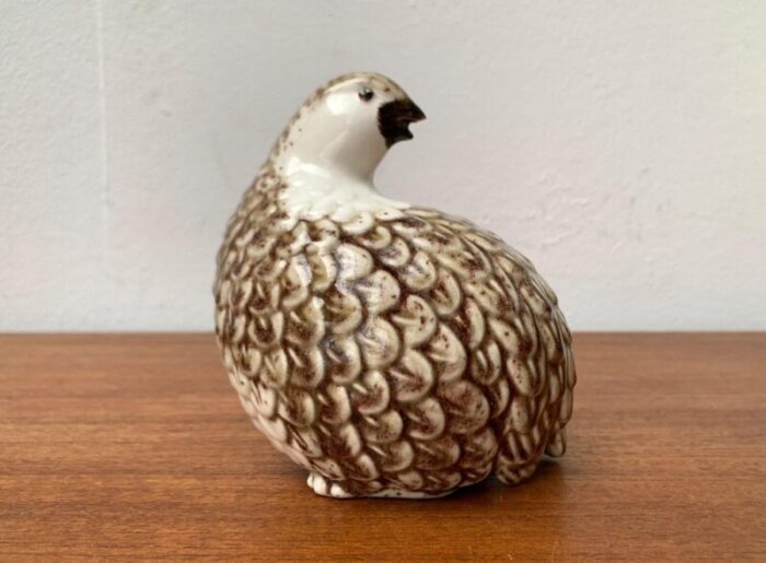 vintage porcelain quail bird figurine by b jackson 1