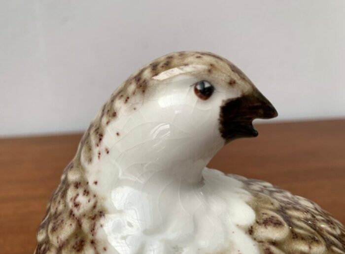 vintage porcelain quail bird figurine by b jackson 12