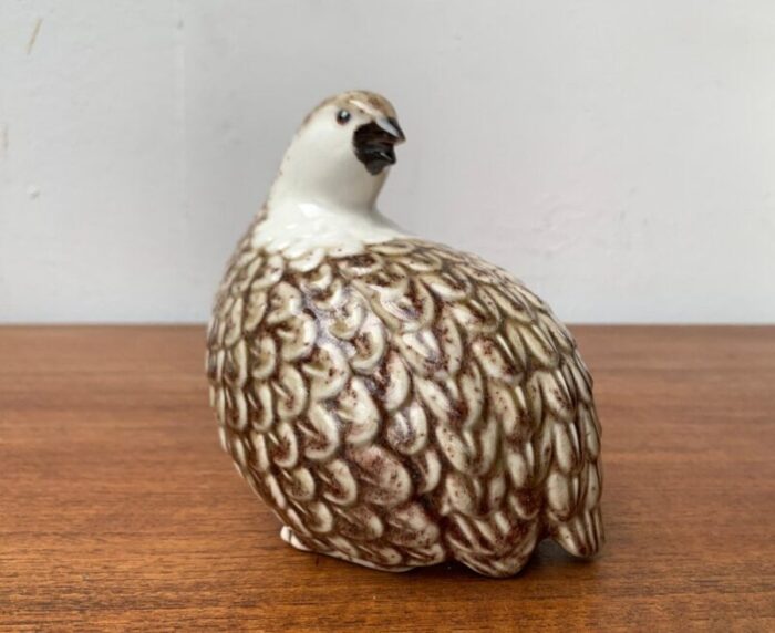 vintage porcelain quail bird figurine by b jackson 17