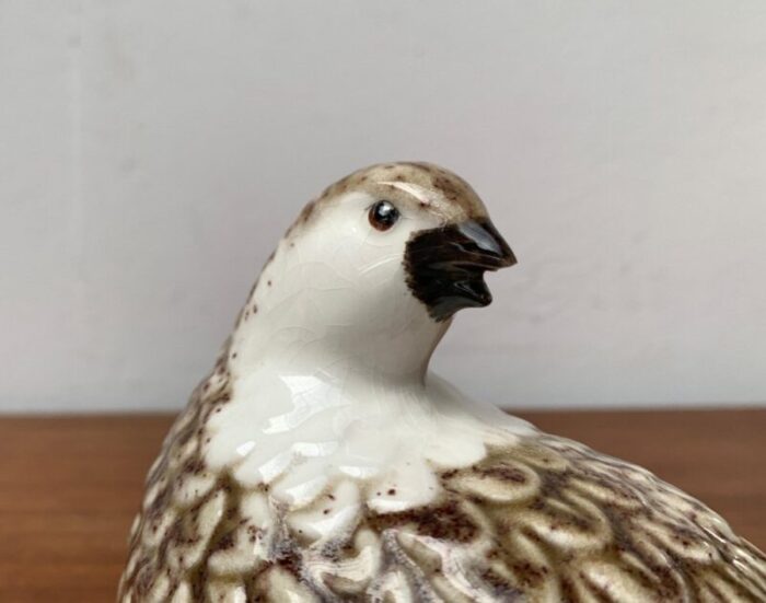 vintage porcelain quail bird figurine by b jackson 19