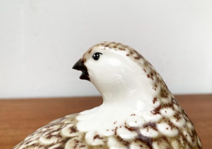 vintage porcelain quail bird figurine by b jackson 2