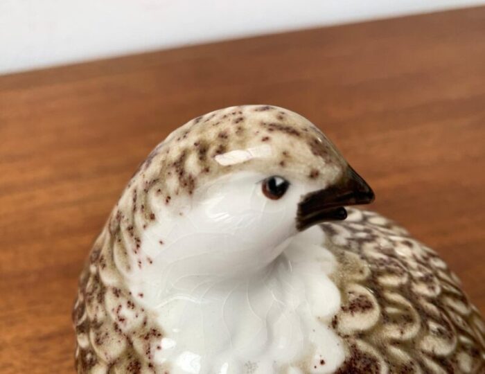 vintage porcelain quail bird figurine by b jackson 8