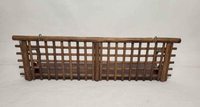 vintage rattan shelf 1970s 3257