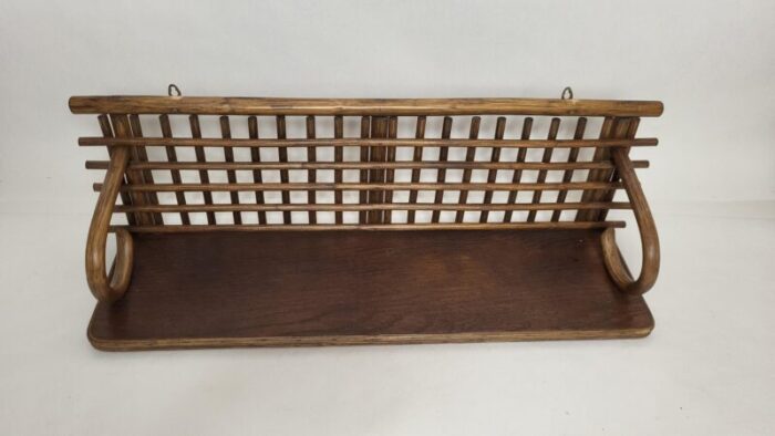 vintage rattan shelf 1970s 9675