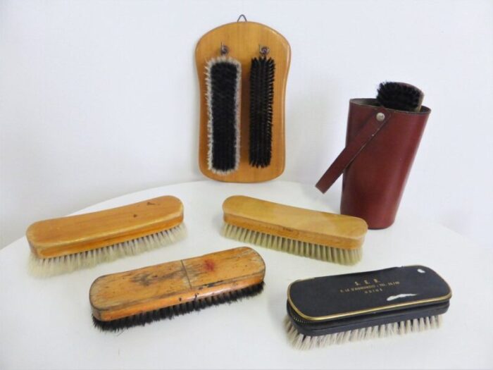 vintage shoe brushes 1960s set of 9 1