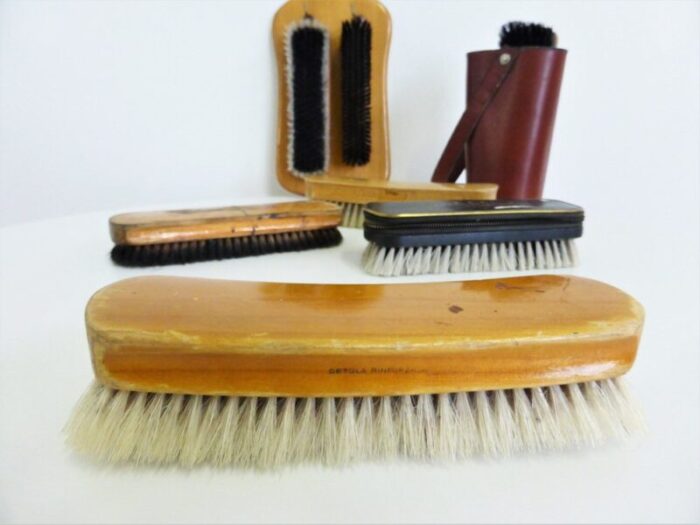 vintage shoe brushes 1960s set of 9 10