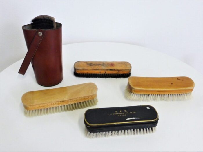 vintage shoe brushes 1960s set of 9 2