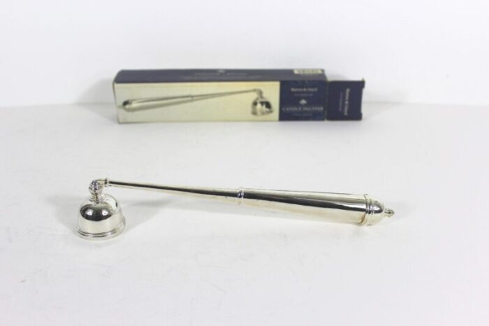 vintage silver candle snuffer barton and lloyd hinged 0838