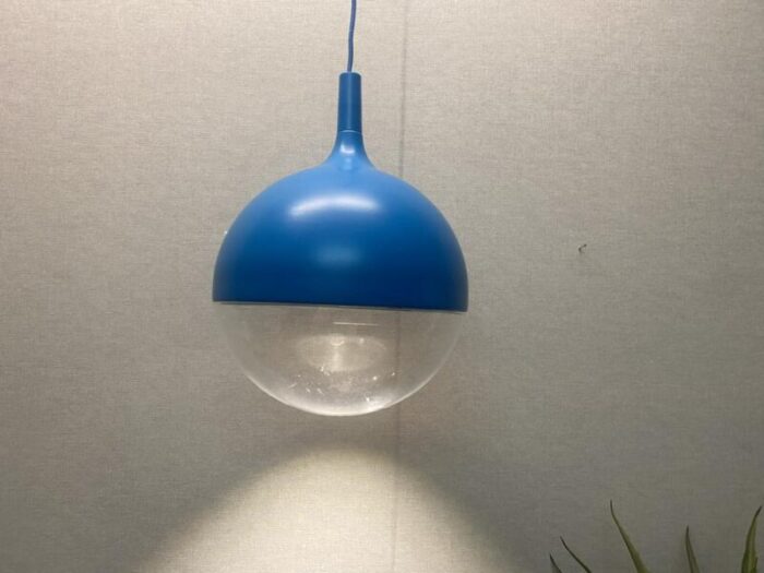 vintage space age blue ceiling lamp vaster by knut hagberg for ikea sweden 0700