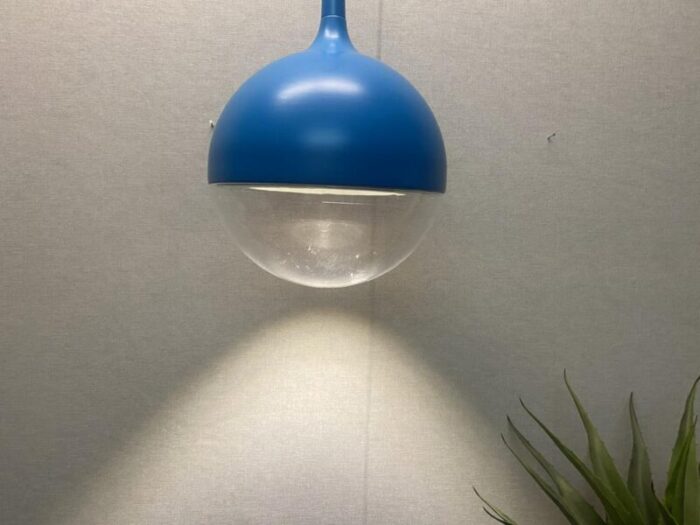 vintage space age blue ceiling lamp vaster by knut hagberg for ikea sweden 6160