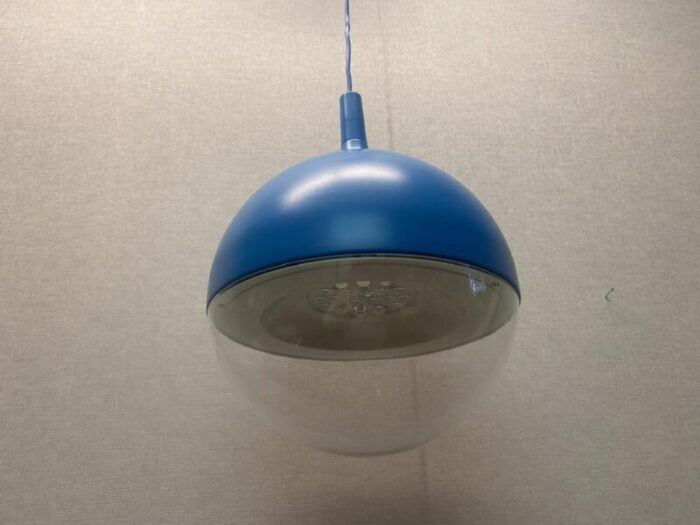 vintage space age blue ceiling lamp vaster by knut hagberg for ikea sweden 7683