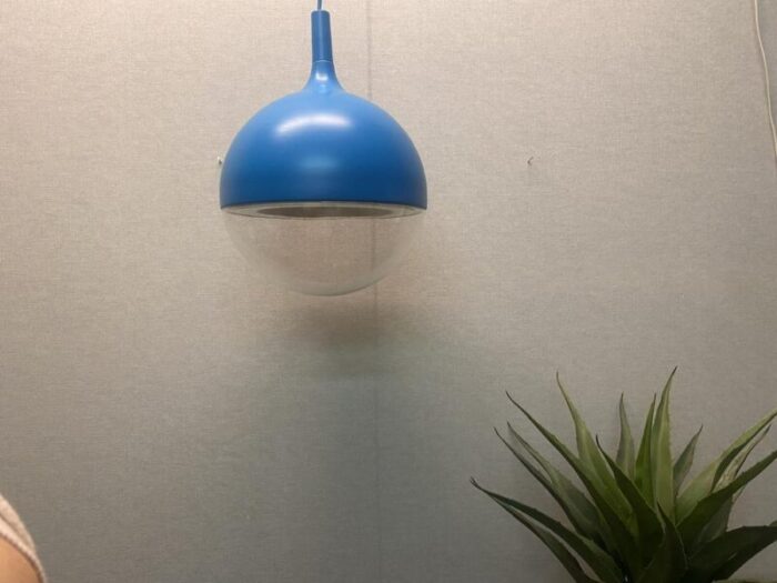 vintage space age blue ceiling lamp vaster by knut hagberg for ikea sweden 9045