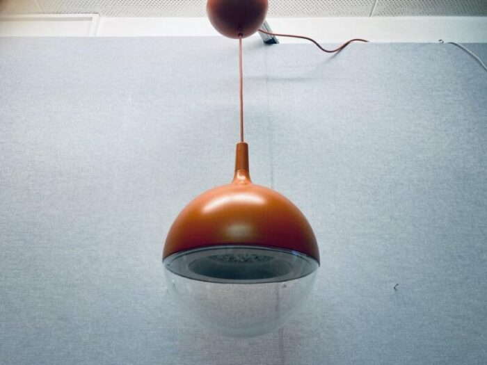 vintage space age orange ceiling lamp vaster by knut hagberg for ikea sweden 3030