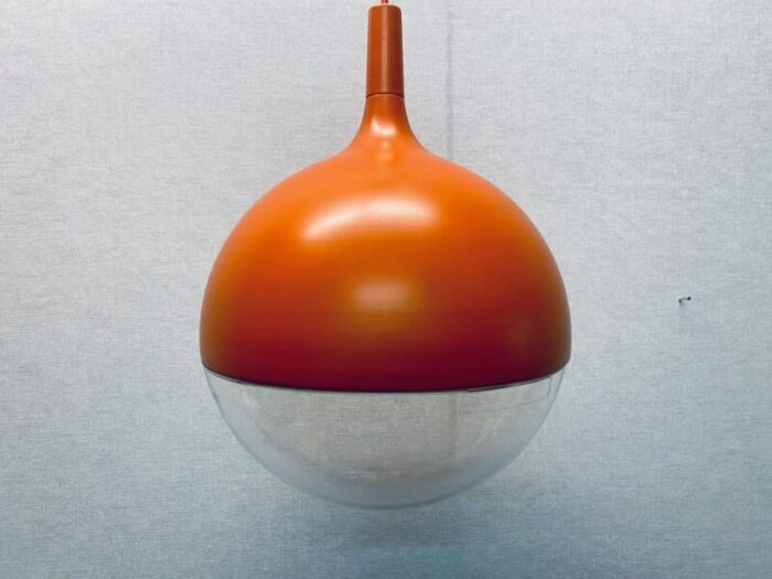 vintage space age orange ceiling lamp vaster by knut hagberg for ikea sweden 4964