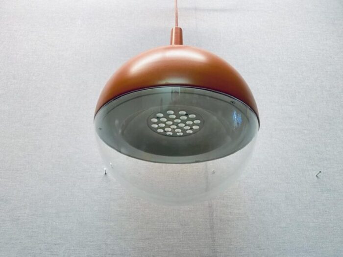 vintage space age orange ceiling lamp vaster by knut hagberg for ikea sweden 5165