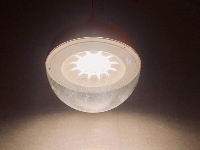 vintage space age orange ceiling lamp vaster by knut hagberg for ikea sweden 5419