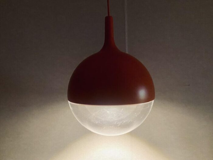 vintage space age orange ceiling lamp vaster by knut hagberg for ikea sweden 5631 1